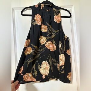 A New Day Black and Cream Relaxed Sleeveless Tunic